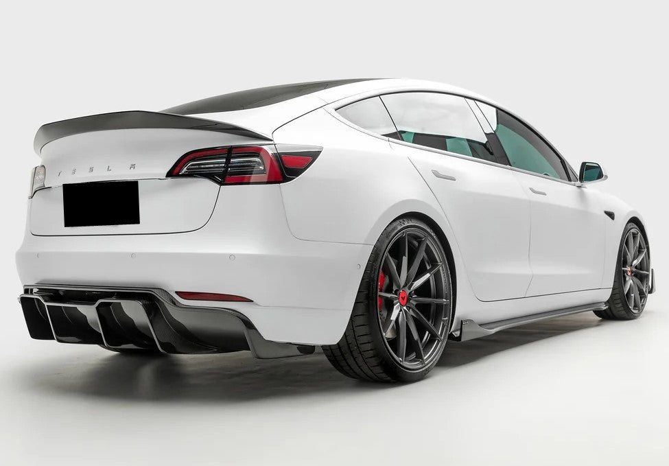 Tesla Model 3 Sedan (2019-2023) Vorsteiner Style Rear Boot Spoiler Wing (Gloss Black)