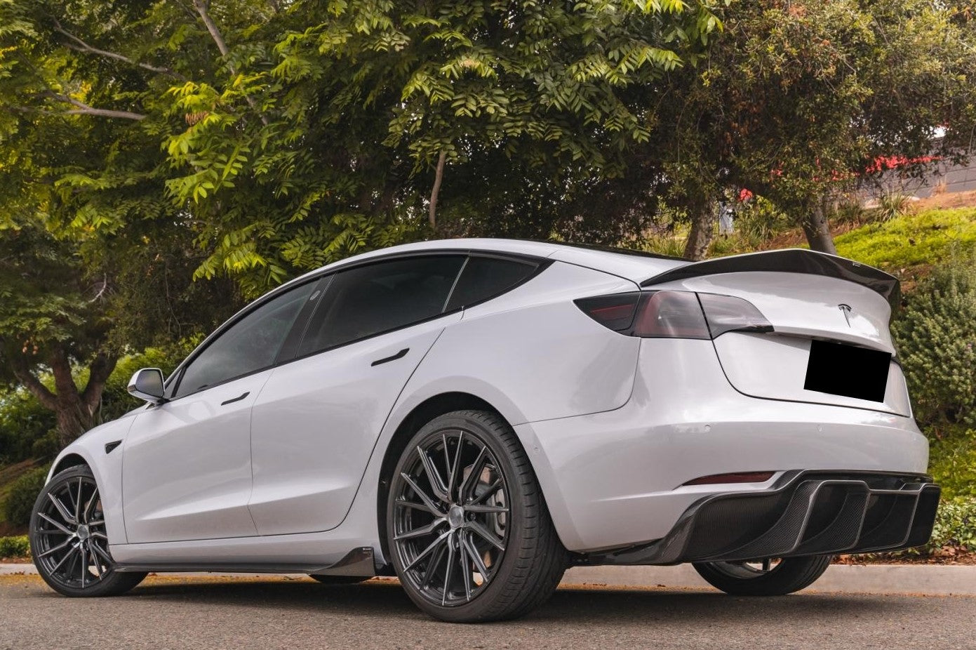 Tesla Model 3 Sedan (2019-2023) Vorsteiner Style Rear Boot Spoiler Wing (Gloss Black)