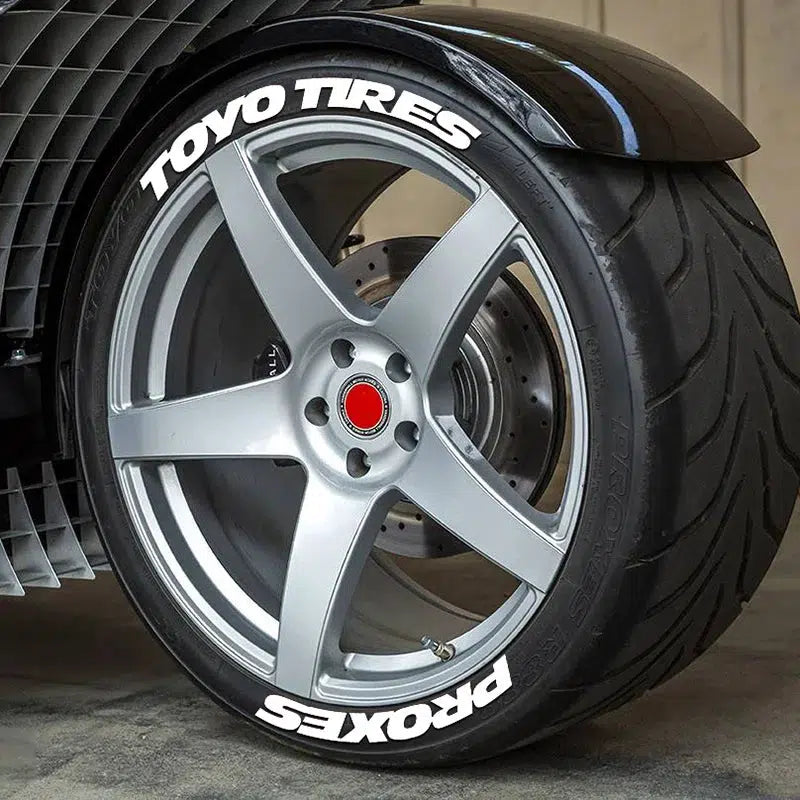 4 Wheels Letters Tire Car Stickers Decals