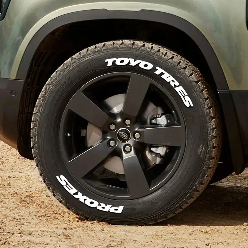 4 Wheels Letters Tire Car Stickers Decals