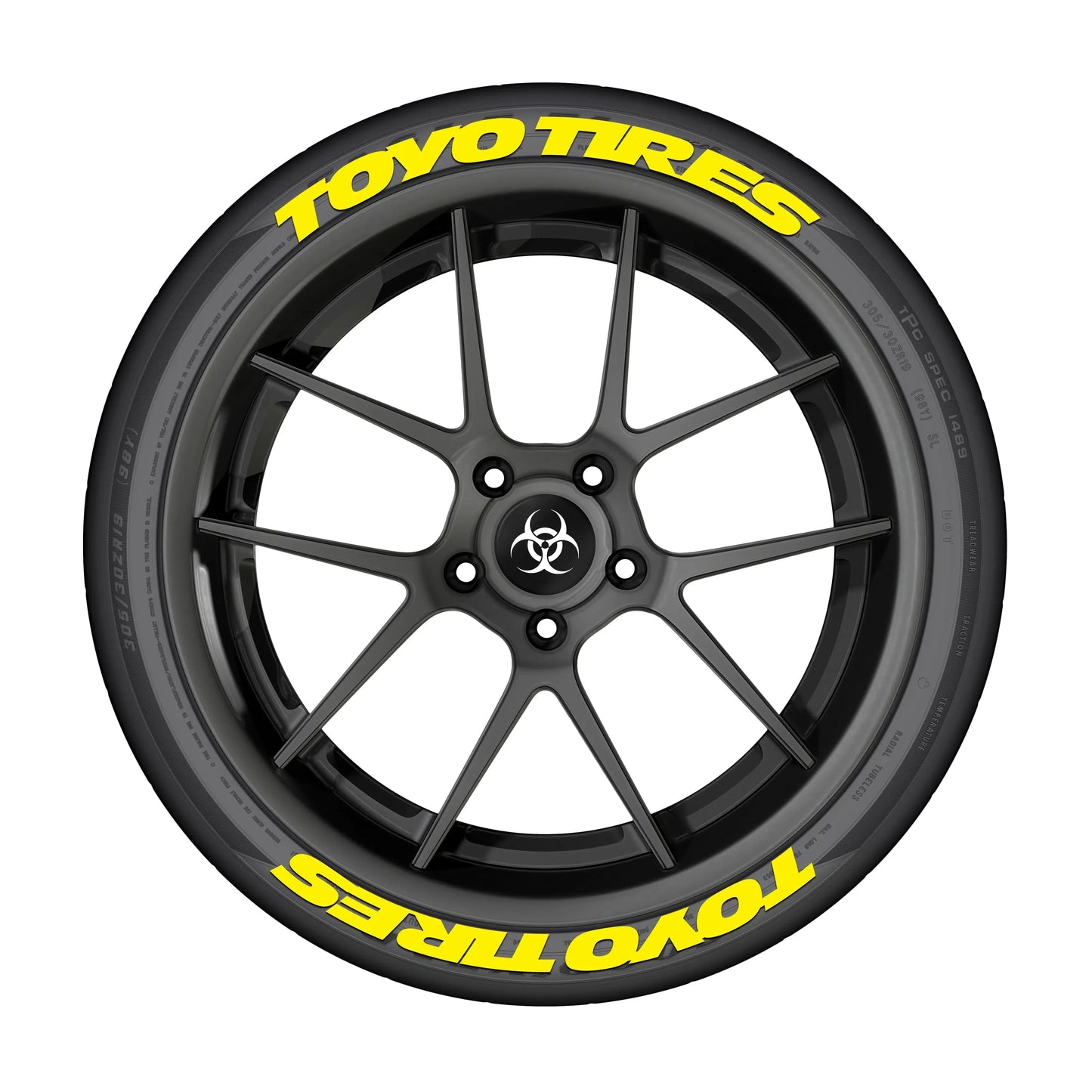 4 Wheels Letters Tire Car Stickers Decals