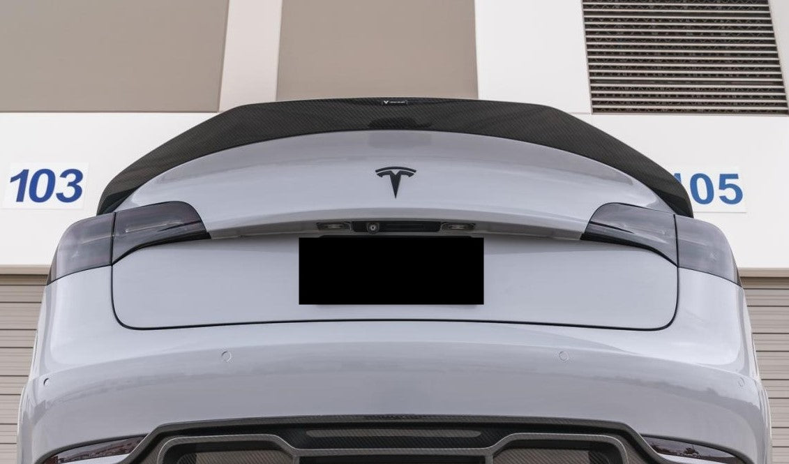 Tesla Model 3 Sedan (2019-2023) Vorsteiner Style Rear Boot Spoiler Wing (Gloss Black)