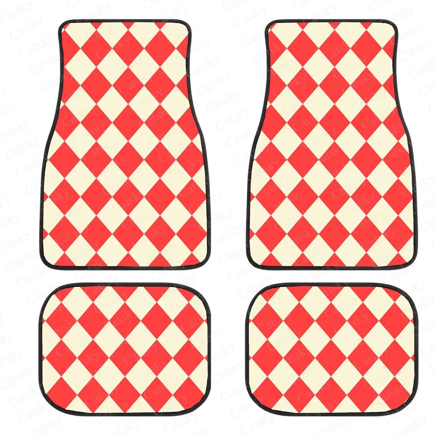 Checkerboard Car Floor Mats