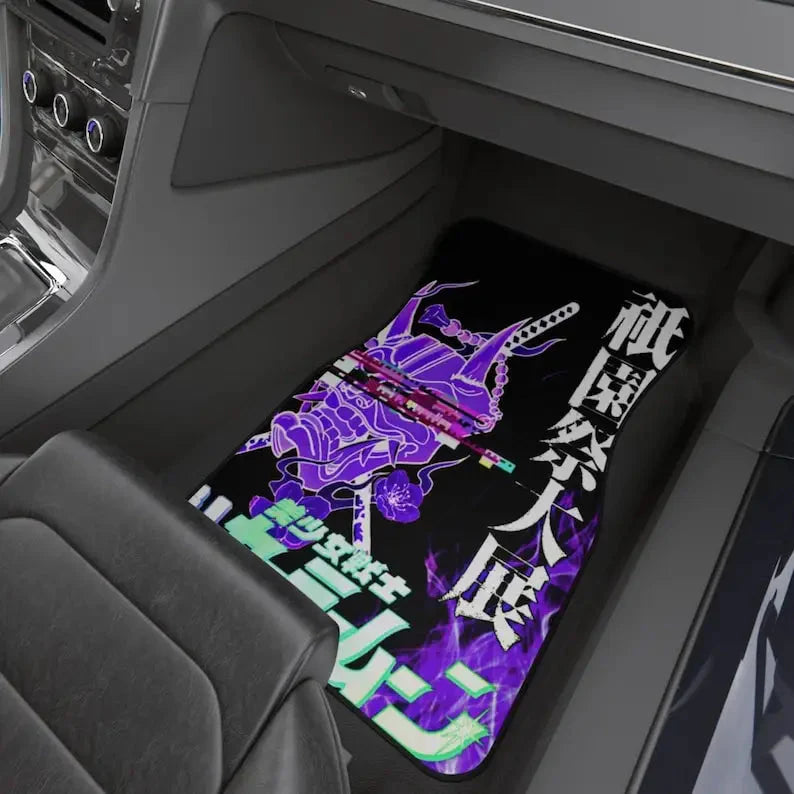 Oni Mask Virus Anime Jdm Car Floor Mats 4pc