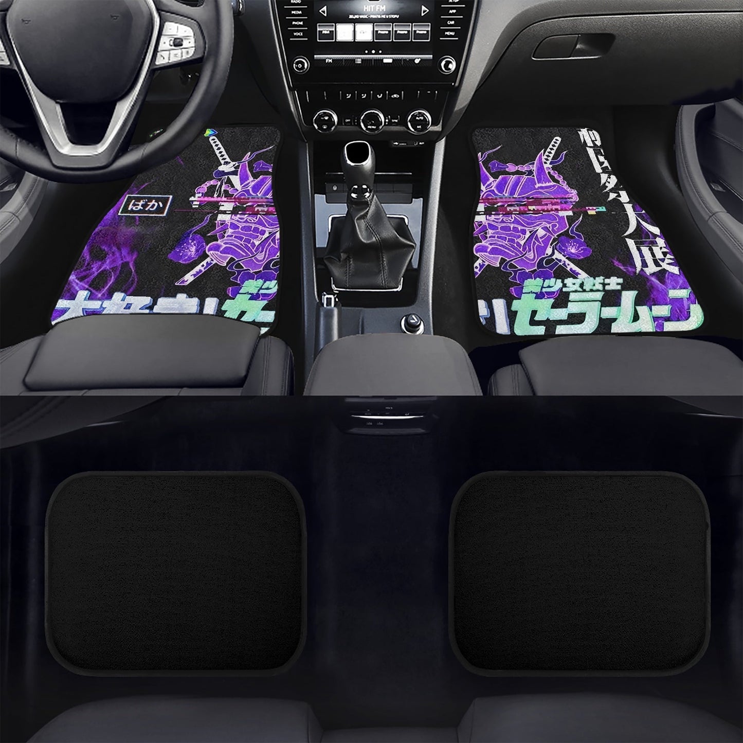 Oni Mask Virus Anime Jdm Car Floor Mats 4pc