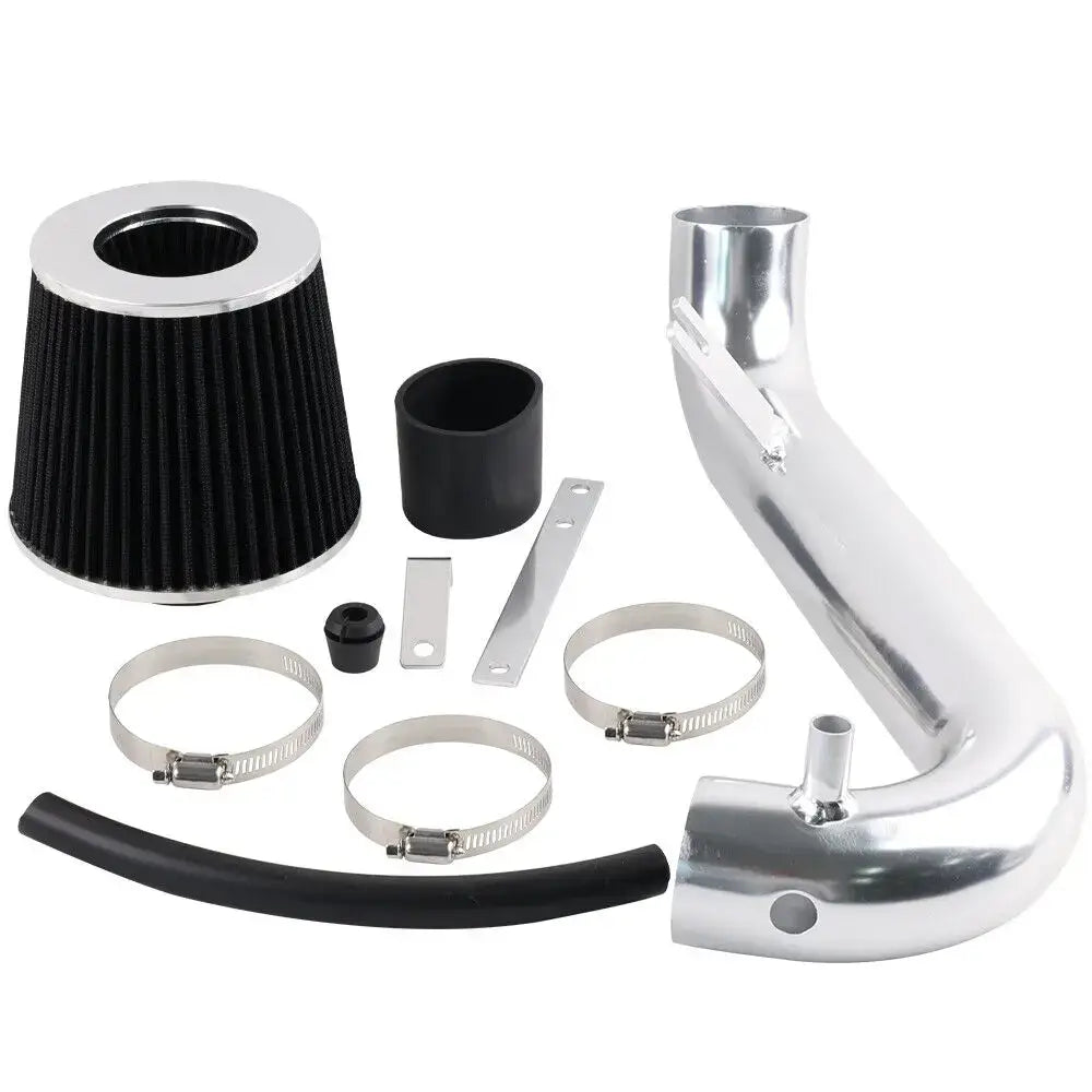 Honda Civic 2001-2005 Cold Air Intake Kit with filter, piping, and clamps for enhanced engine performance.