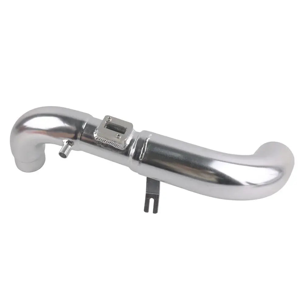 Honda Civic 1.8L cold air intake pipe, 3" polished aluminum, enhances airflow for better performance, fits 2006-2011 models.
