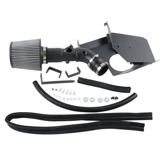 Toyota Corolla Cold Air Intake System parts, including filter, tubing, and mounting hardware for 2009-2017 models.