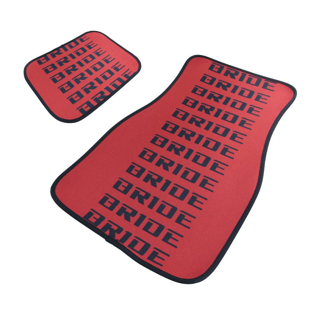 Bride Red Black Racing Fabric Car Floor Mats