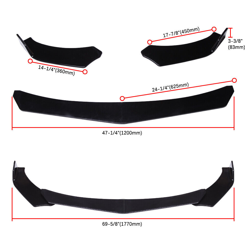 Volkswagen Golf Gti Mk5 Mk6 Mk7 Front Lip + Strut Rods
