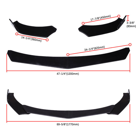 Volkswagen Golf Gti Mk5 Mk6 Mk7 Front Lip + Strut Rods