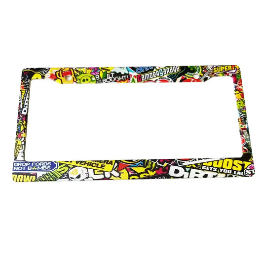 JDM Sticker bomb Car License Plate Frame Holder