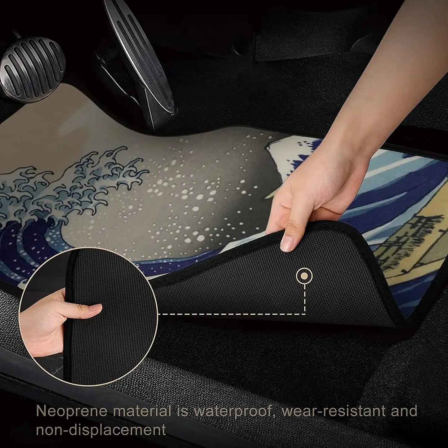 Japanese Wave Classic Vintage JDM Car Floor Mats
