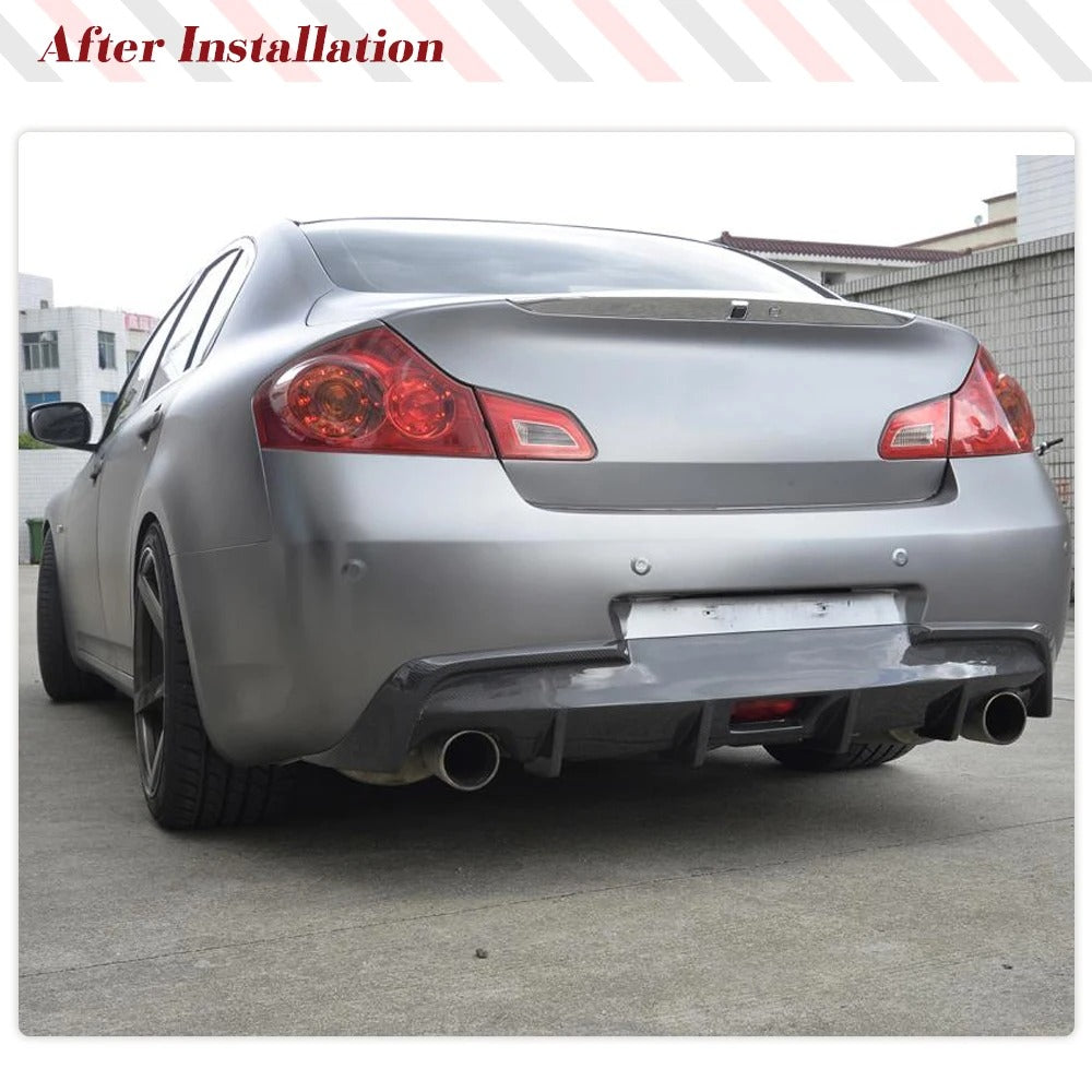 Silver car with a visible exhaust system on a concrete surface.
