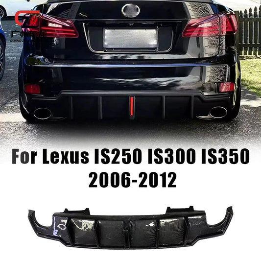 For Lexus IS250 IS300 IS350 2006-2012 IS Rear Spoiler Gloss Black Carbon Primed Diffuser With Pilot Light Auto Car Accessories