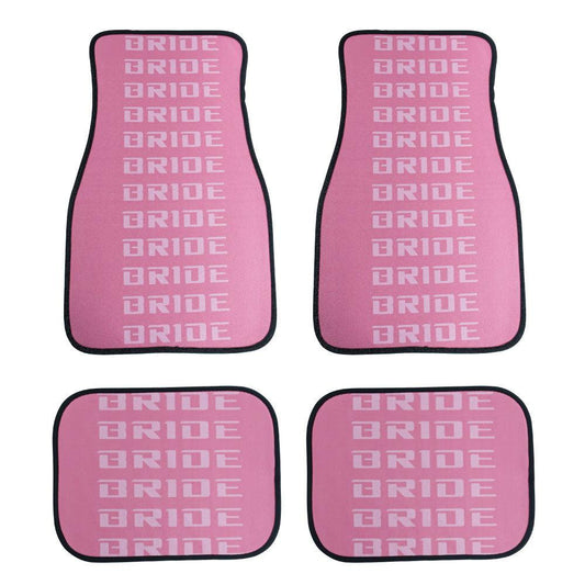 Bride Pink Racing Fabric Car Floor Mats