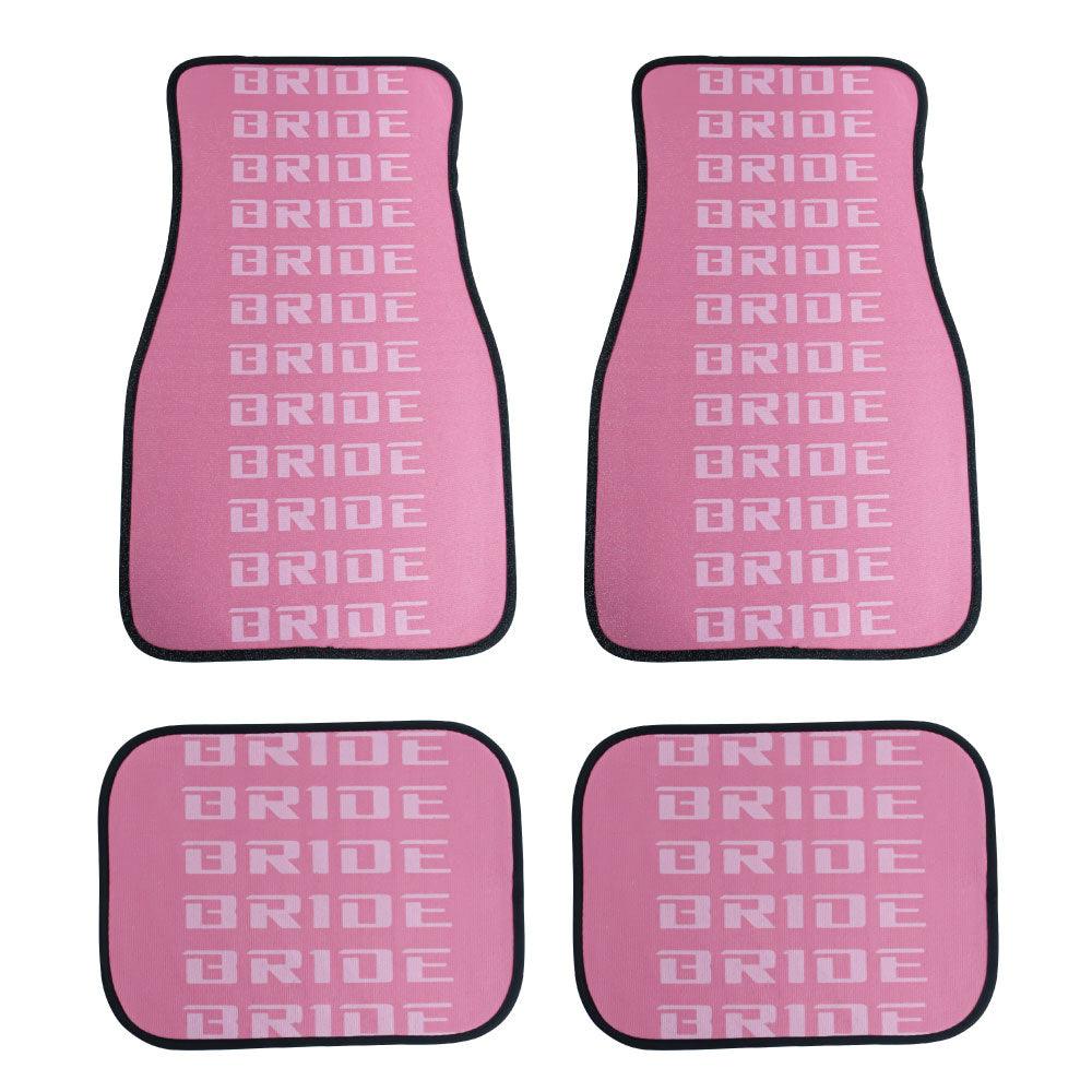 Bride Pink Racing Fabric Car Floor Mats