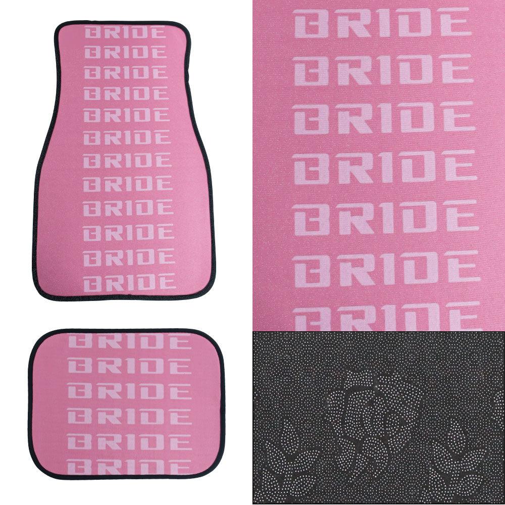 Bride Pink Racing Fabric Car Floor Mats