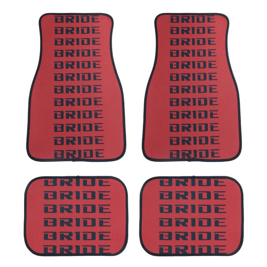 Bride Red Black Racing Fabric Car Floor Mats