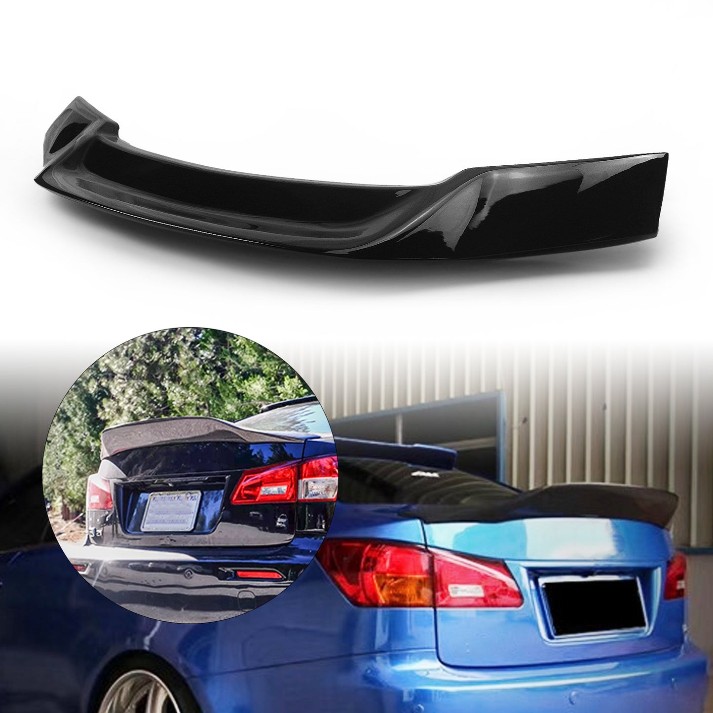 Lexus IS250 & IS350 Black Rear Trunk Lid Spoiler 2006-2011