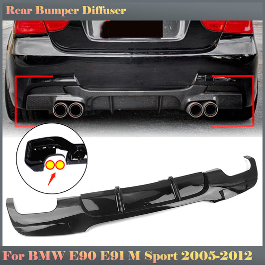 BMW 3 Series E90 E91 Rear Diffuser Black 2005-2012