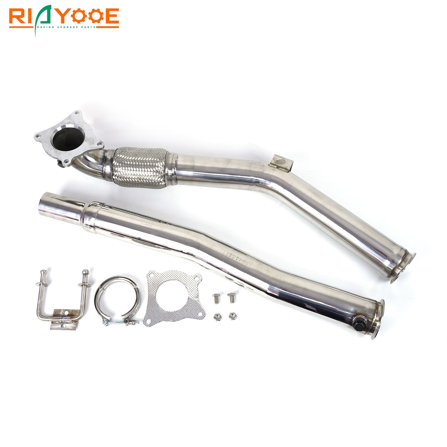 MK5 MK6 GTI Downpipe 2.5inch - 3inch Down Pipe for Audi A3 for Volkswagen VW Golf MK5 MK6 GTI Jetta 2.0T TSI 63mm to 76mm