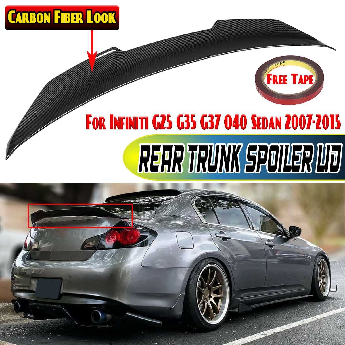 Nissan Skyline 250GT, 350GT & 370GT Sedan Rear Spoiler