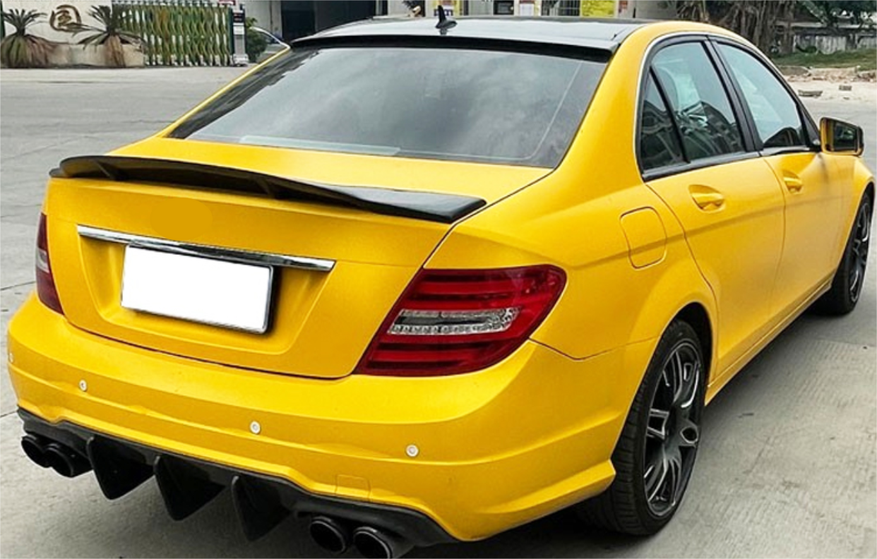 Mercedes Benz C-Class C200 W204 C63 Sedan - Renntech Style Rear Boot Spoiler